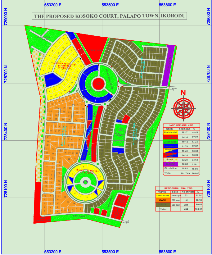 Proposed Kosoko Court - Palapo Town, Ikorodu